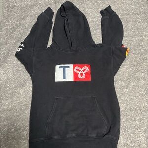 TNA Black Hoodie with Red and White Logo
